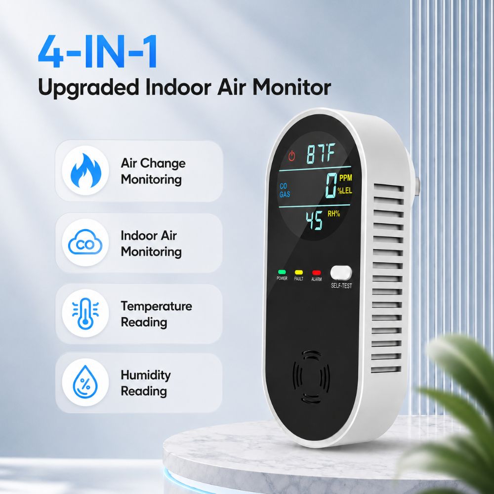 Co Detector Plug - Detektor gazu 4 w 1 z